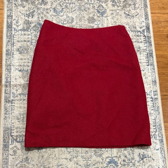 Boden Rich Red Pencil Skirt- British tweed - size 2 - 100% wool - Picture 1 of 5